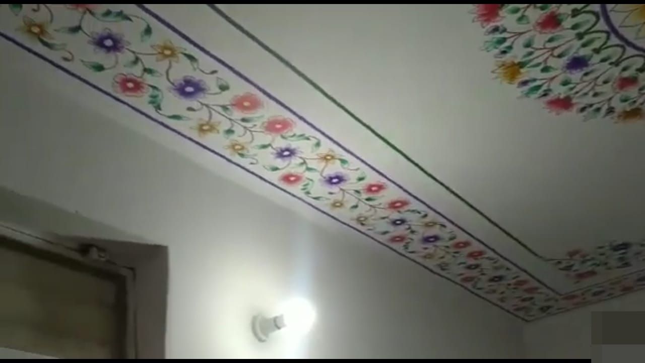 floral ceiling wall art