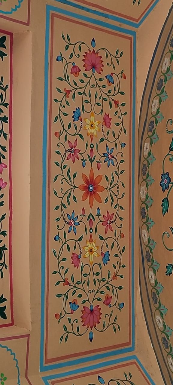 floral ceiling wall art