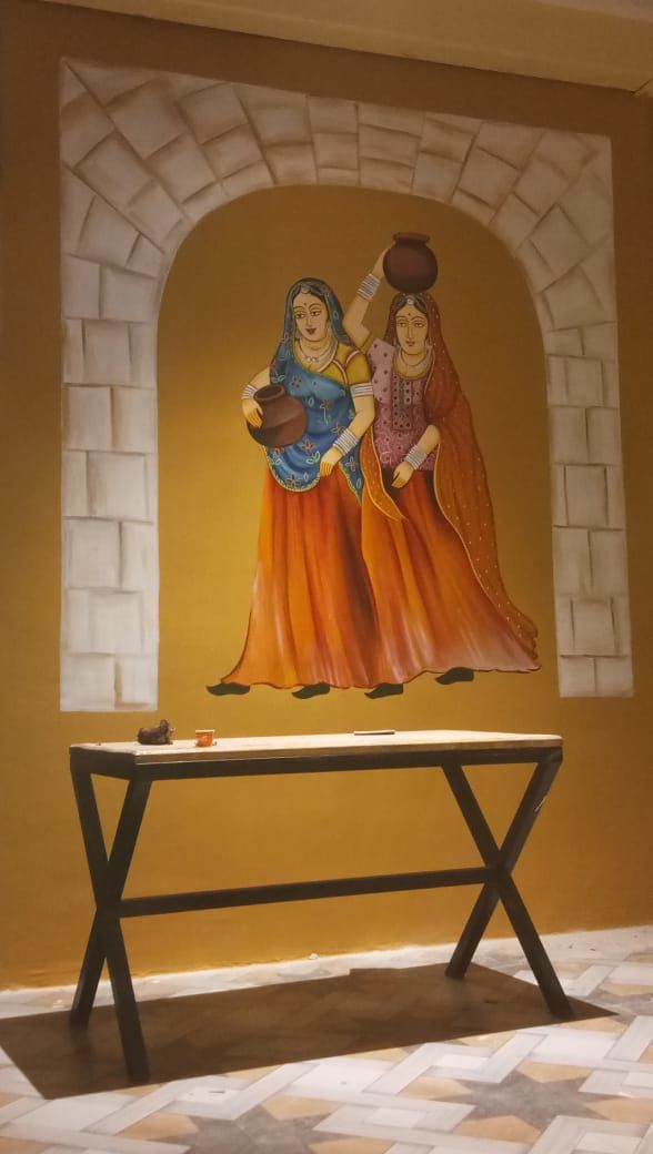 Beautiful Village Women WallArt