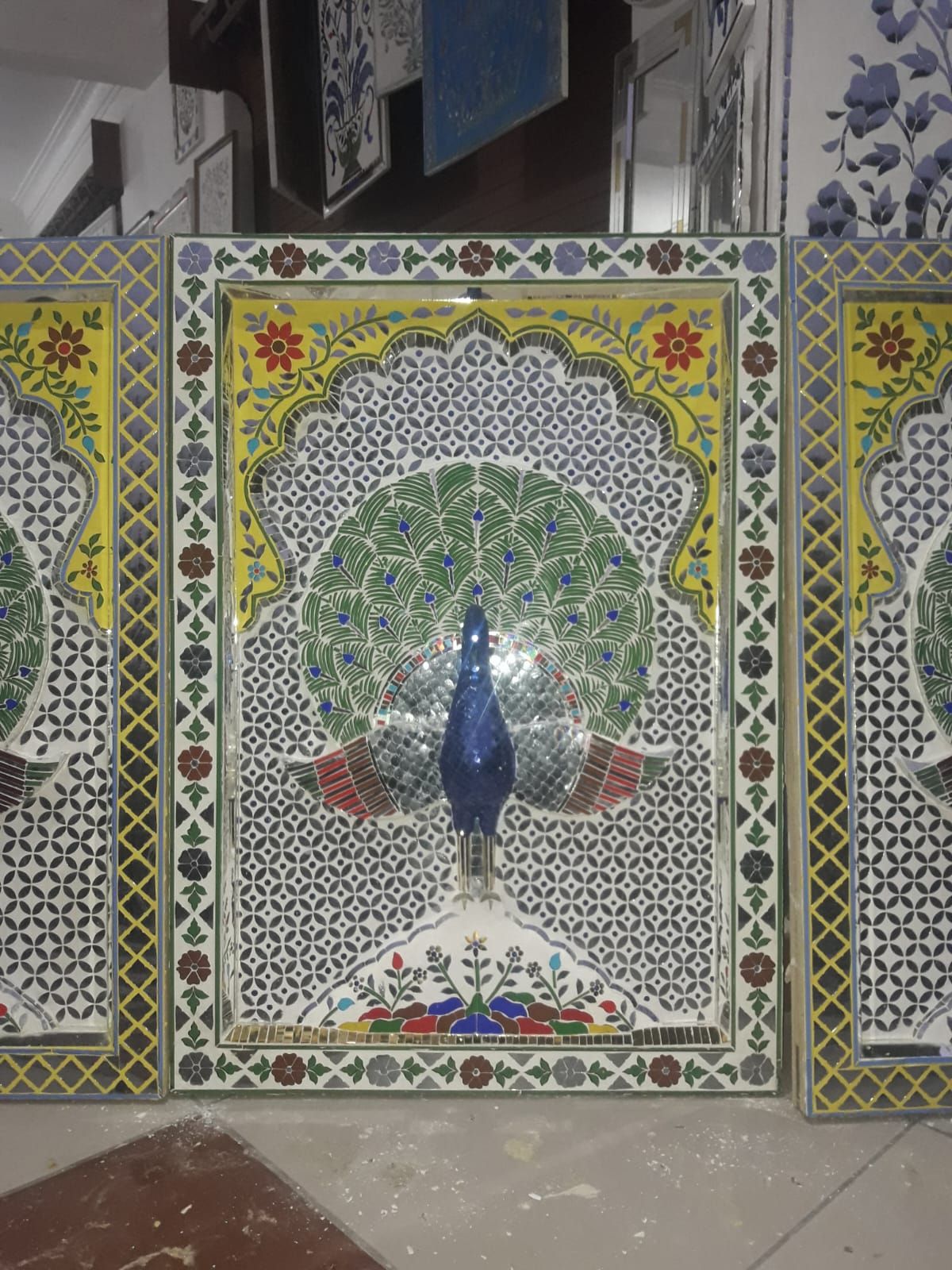 Yellow themed Classic Peacock Artwork